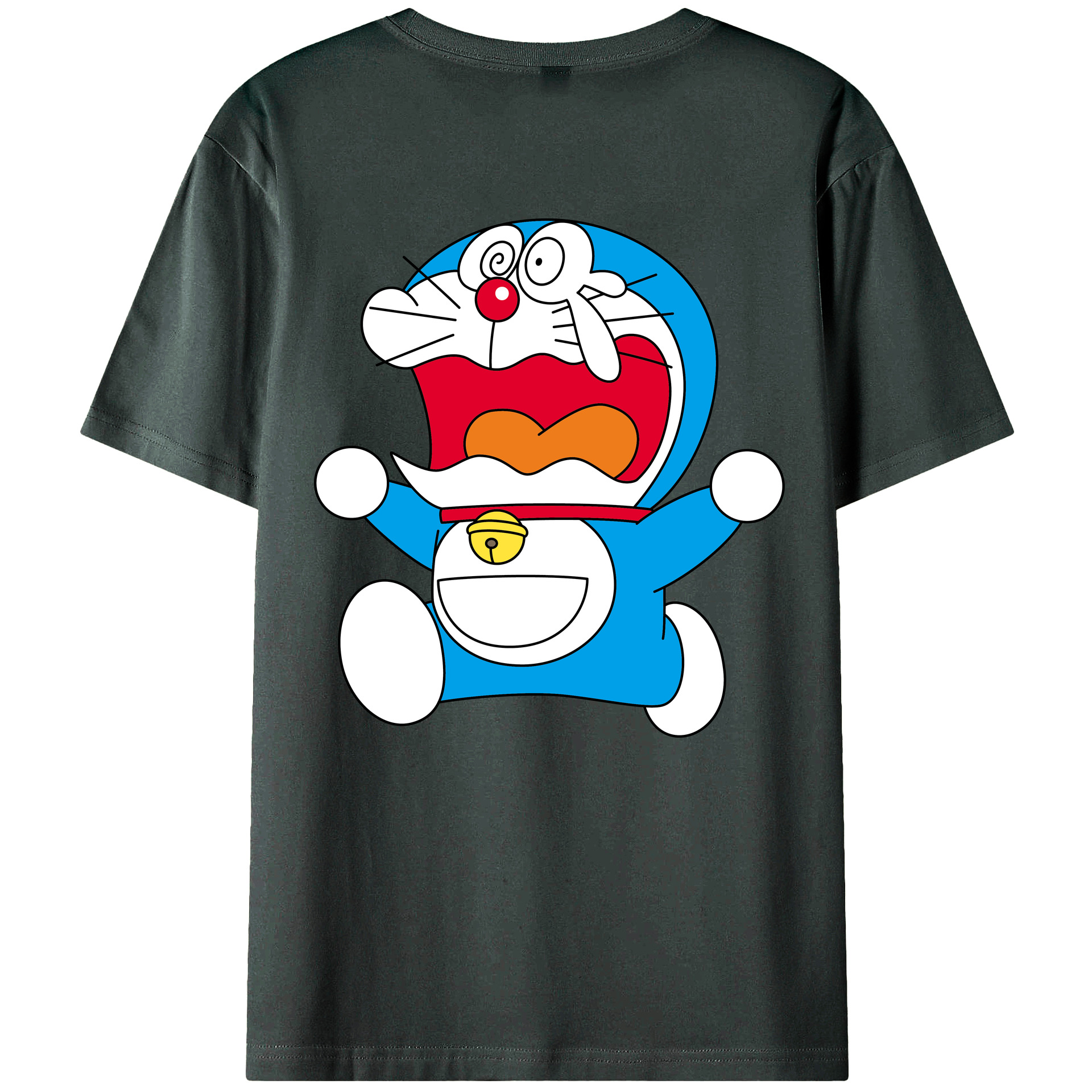 （画像用） ドラえもん Doraemon 綿100％ メンズ半袖Tシャツ（バックプリント） 通気性